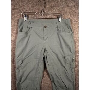 Kuhl Vintage Patina Dye Gray Cargo Capri Pants Womens Size 12‎ REG